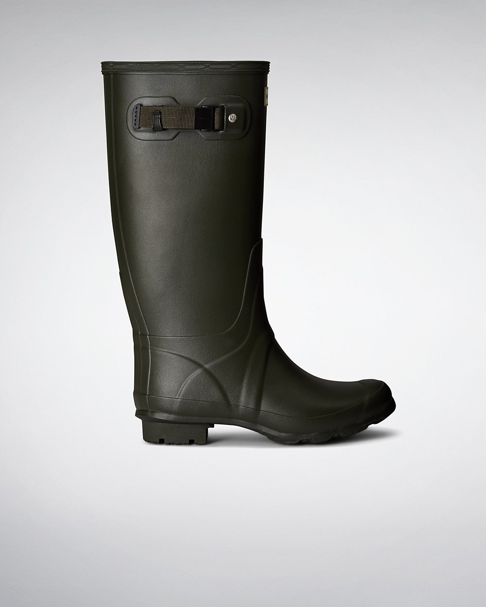 Botas de Lluvia Anchas Hunter Mujer - Huntress Leg - Verde Oscuro Oliva - VIHGBZA-24